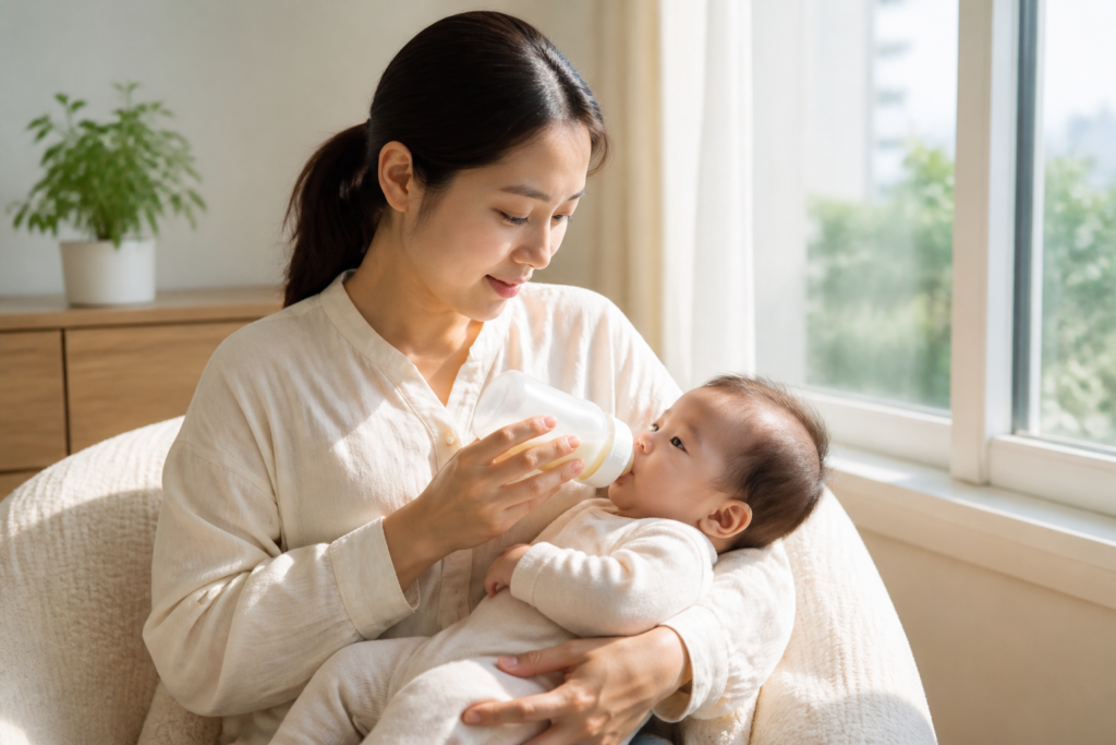 분유수유 아기 유산균