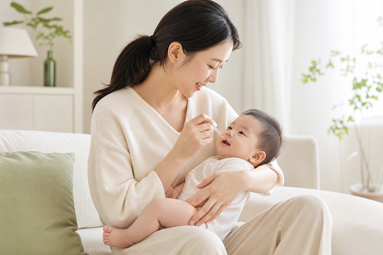 아기 유산균 먹이는 시간 표시사항과 급여 준비